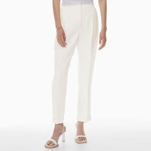 Aritzia Wilfred Dashwood Crepe Pants Size 0 White Pleated Career Classic Preppy
